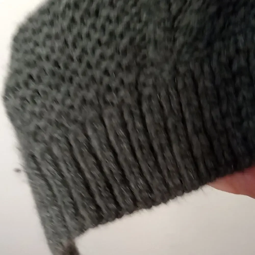 Armani Exchange Women's Knitted Cozy Dark Gray Knit Scarf. Warm